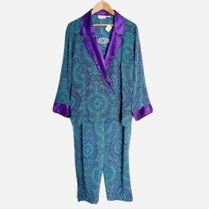 NEW Vintage Victoria's Secret Teal Blue Pajama Set